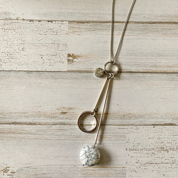 NWT | Marble Necklace & Earring Set - Picture 2 of 6